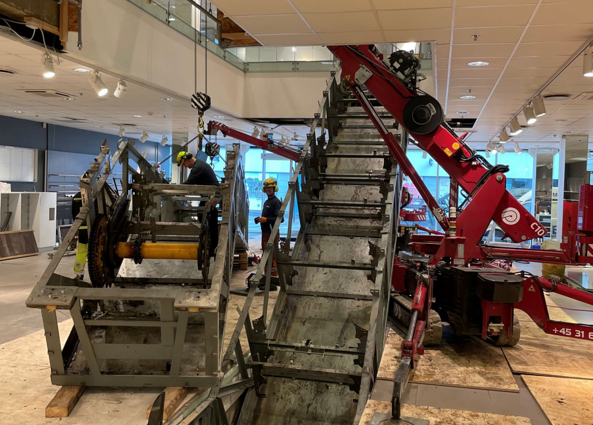 Nedtagning af rulletrapper